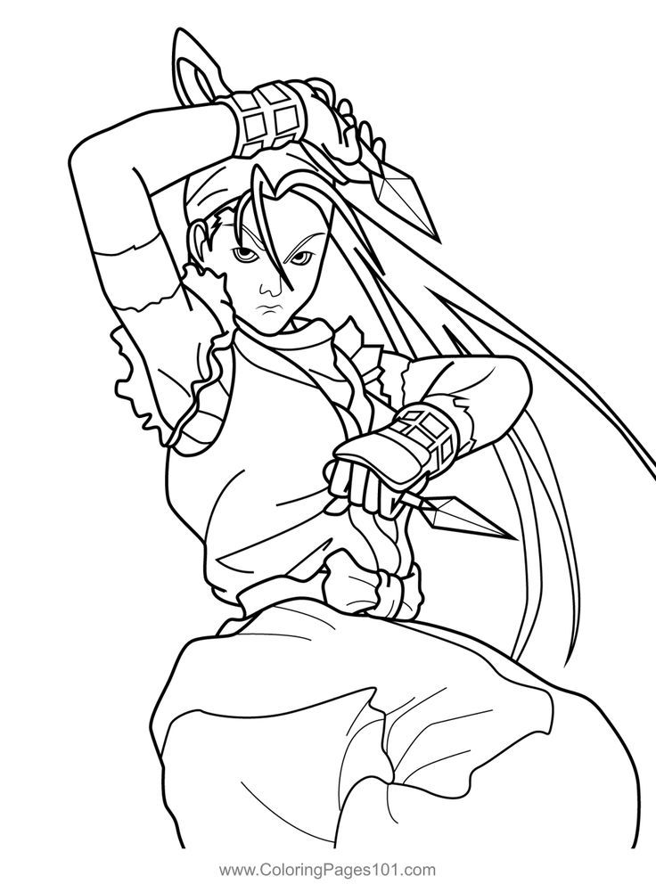 Ibuki street fighter coloring page coloring pages street fighter coloring pages for kids