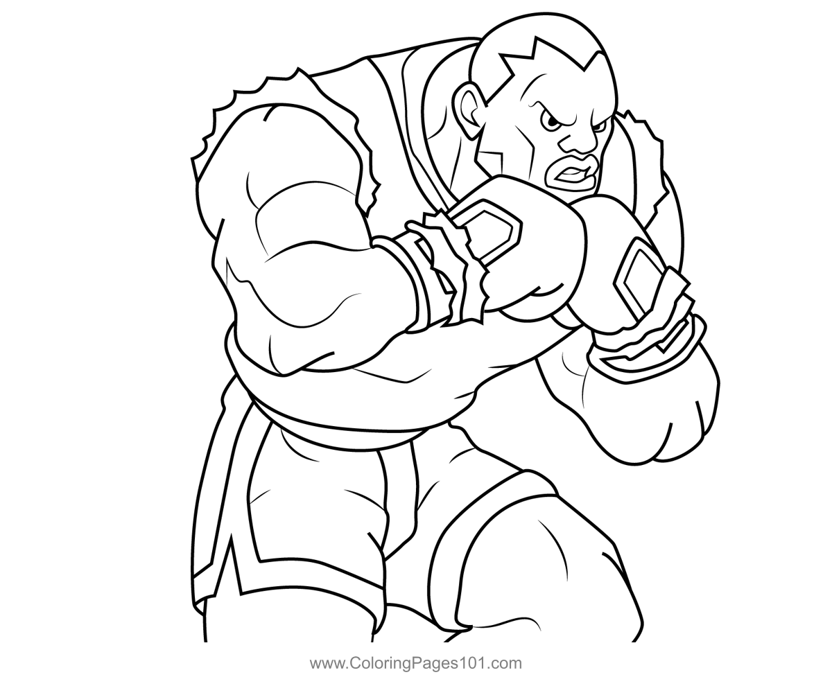 Balrog street fighter coloring page balrog street fighter street fighter coloring pages