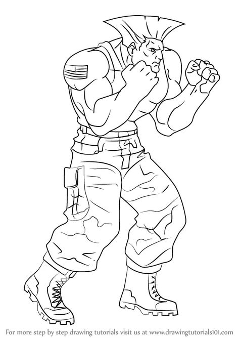 Coloring pages for street fighter fans