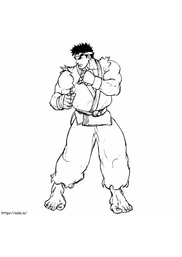 Street fighter art coloring pages