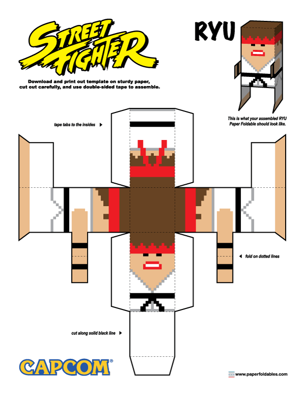 Street fighter â paper foldables