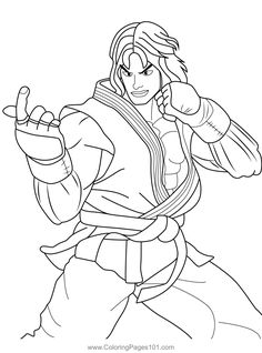 Coloring pages for street fighter fans