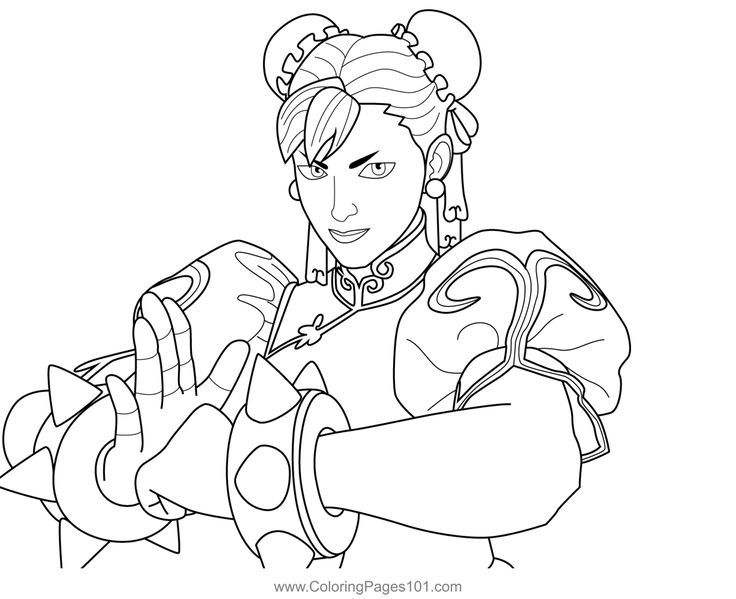 Chun li street fighter coloring page chun li street fighter street fighter coloring pages