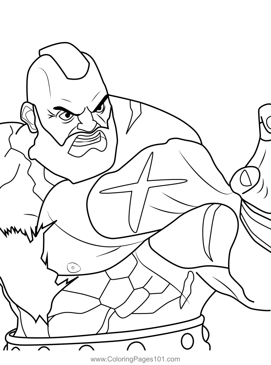 Zangief street fighter coloring page coloring pages street fighter fighter