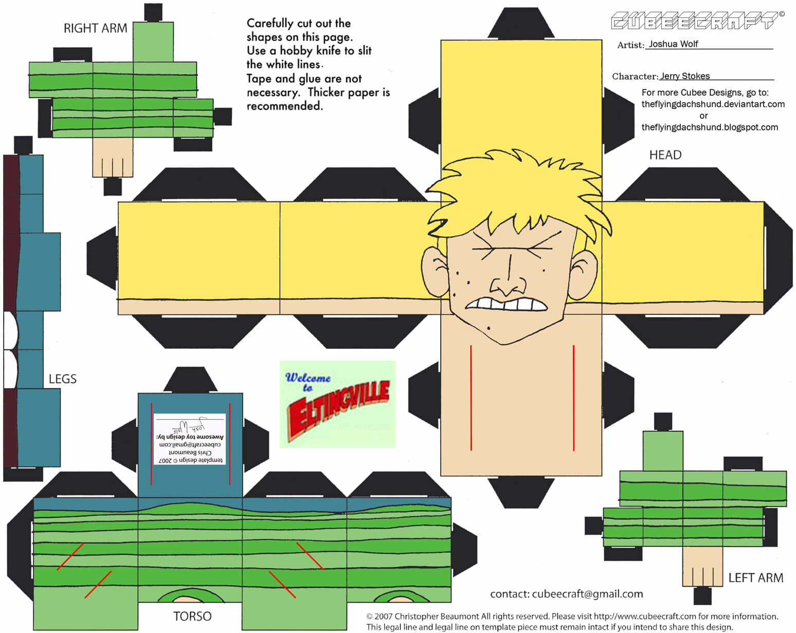 Jerry stokes paper toy free printable papercraft templates