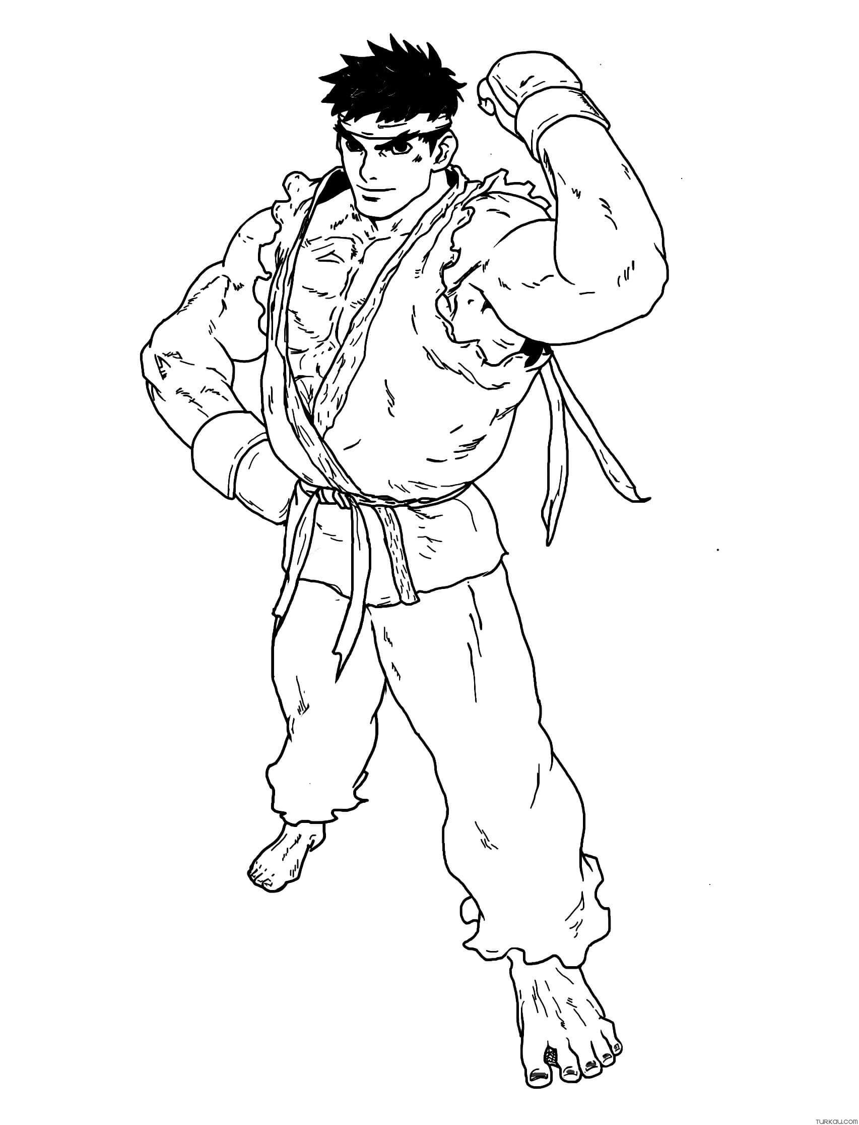 Street fighter coloring page