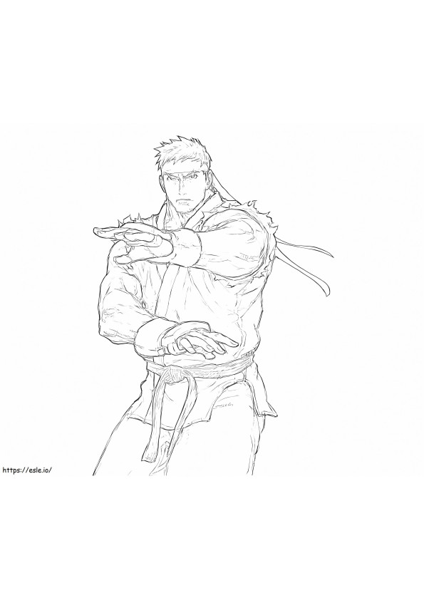 Street fighter art coloring pages