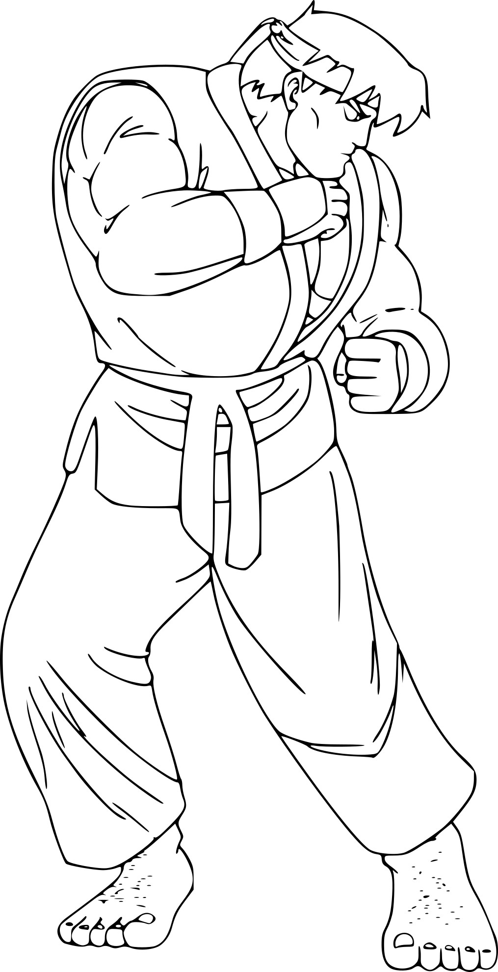 Street fighter coloring page