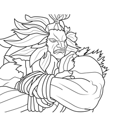 Street fighter coloring pages for kids printable free download