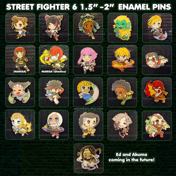 Street fighter enamel pins