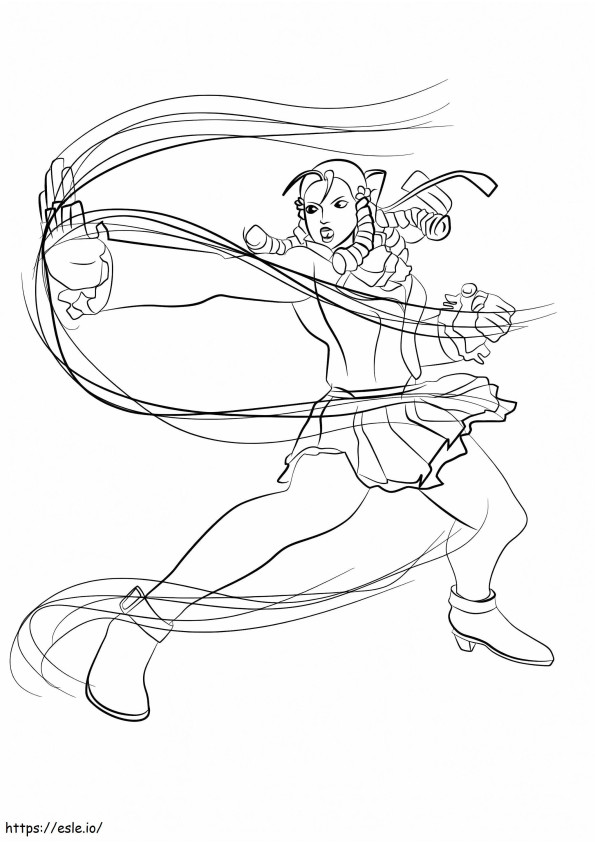 Street fighter art coloring pages