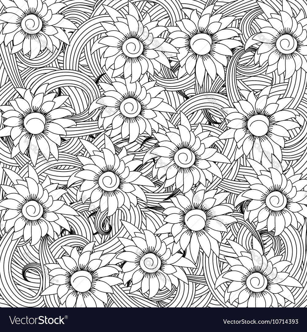 Coloring page for adult anti stress royalty free vector