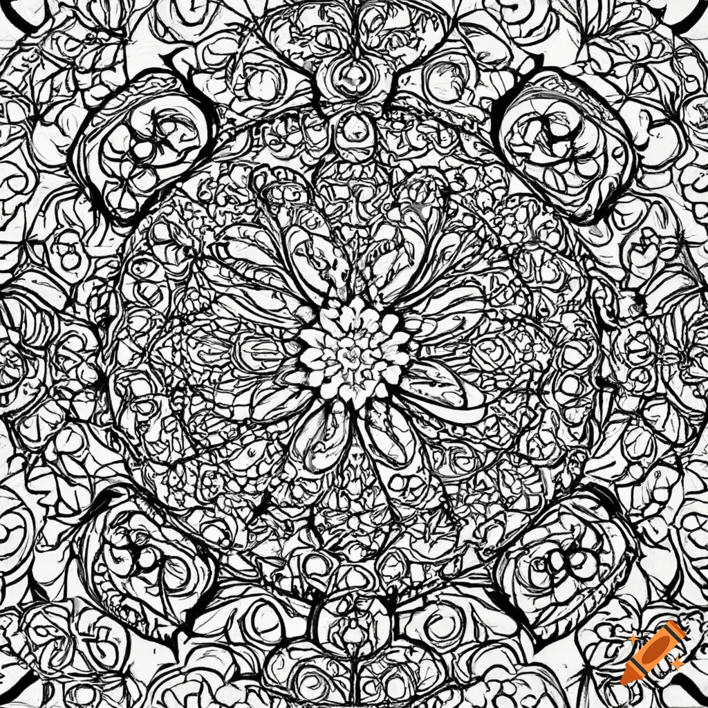 Coloring picture for stress relief on