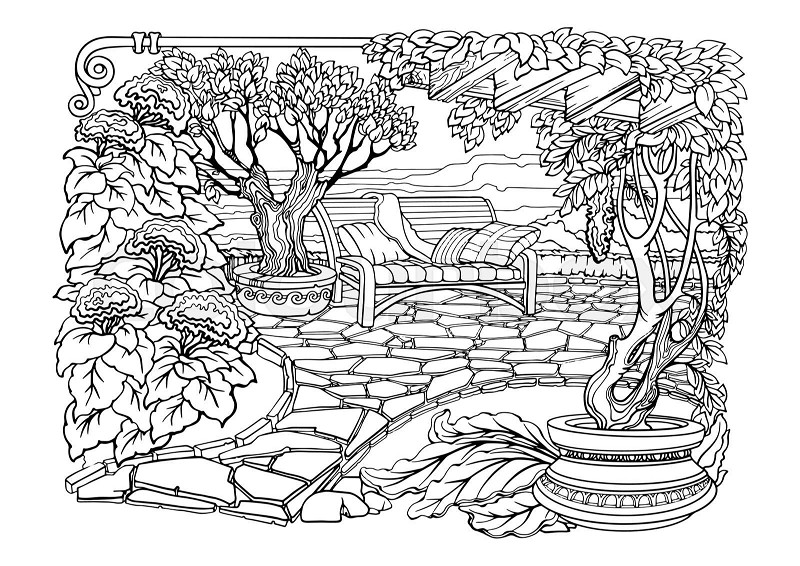 Romantic secret garden coloring pages anti