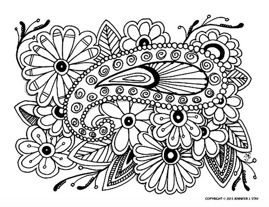 Free adult coloring page printables for stress