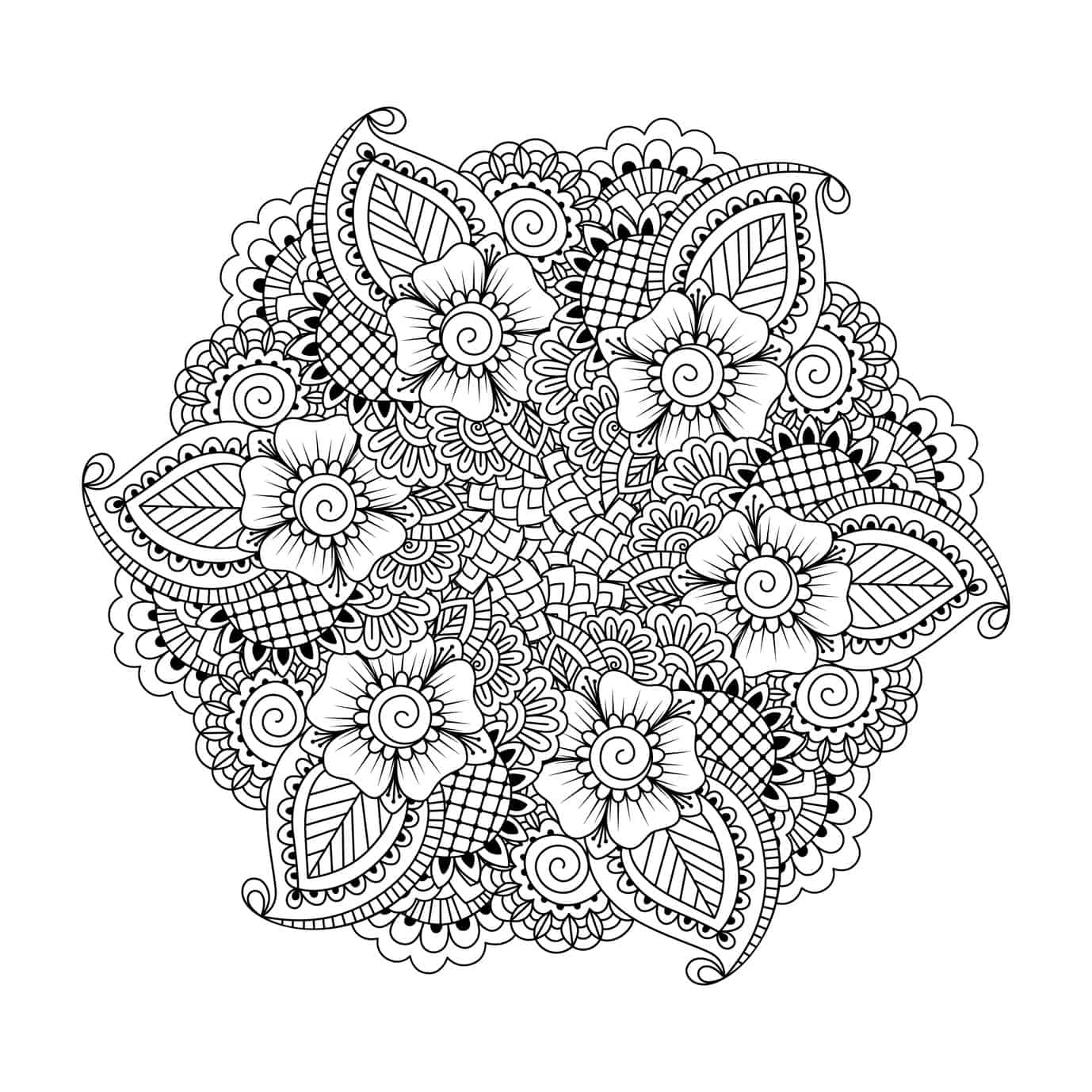 These printable abstract coloring pages relieve stress and help you meditate