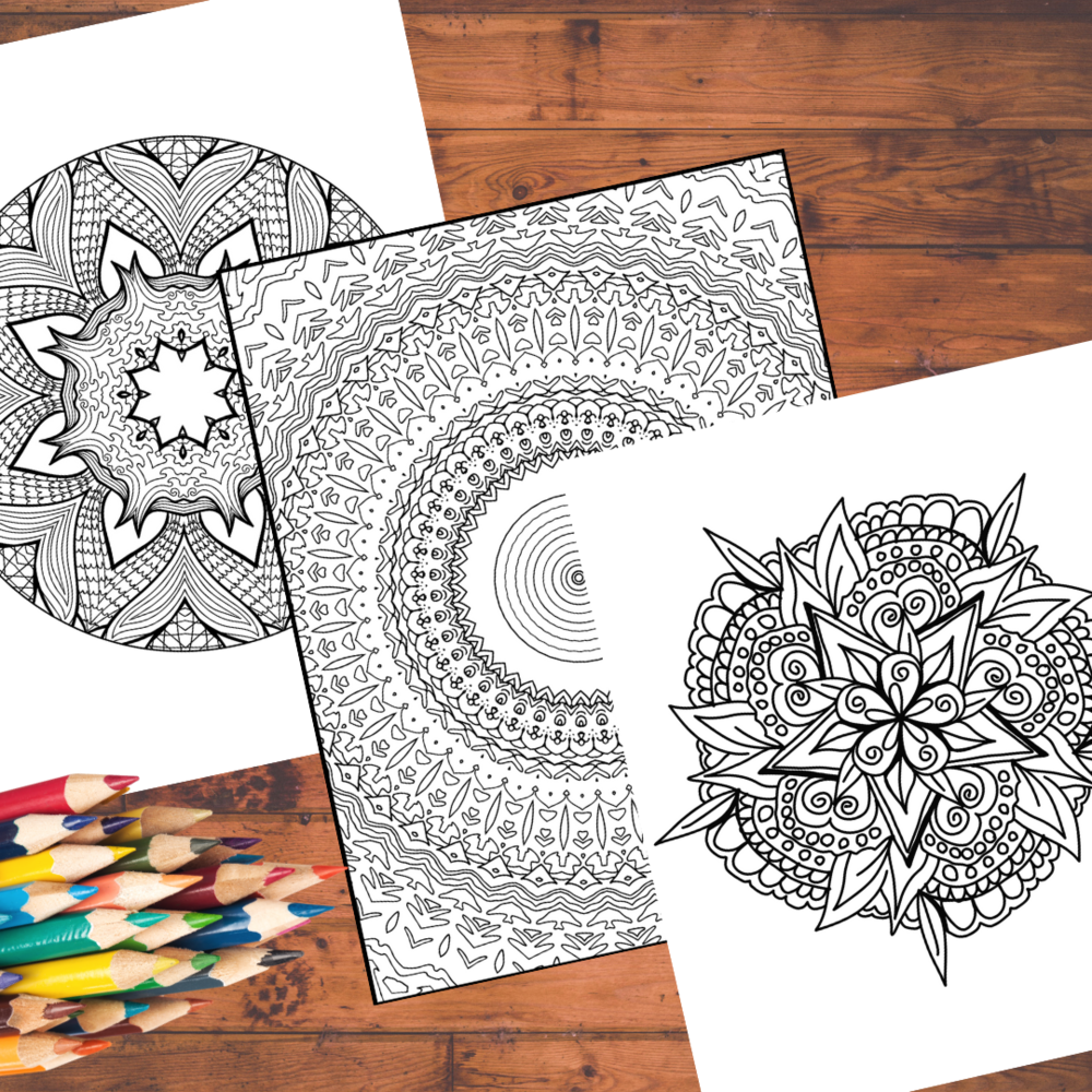 Adult coloring book for stress reduction mandalas digital â half of gabby