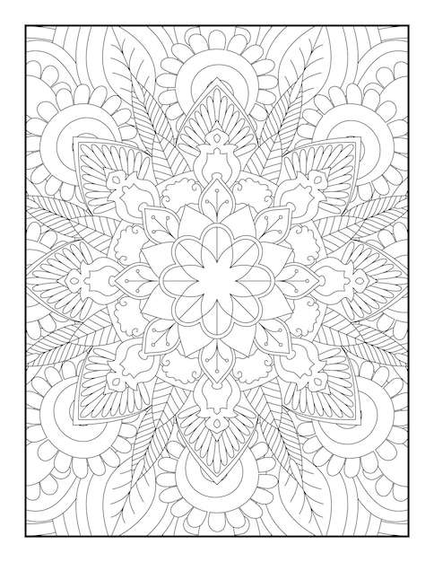 Premium vector mandala coloring pages adult coloring page pattern mandala design mandala