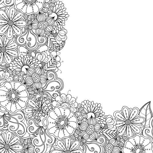 Advanced flower coloring pages