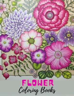 Flower coloring books adult flower coloring books for beginnersadults relaxation stress relieving coloring activity book design origin paperback books on the square