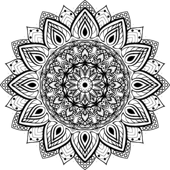 Mandala coloring pages relax meditation stress relief adult coloring focusing