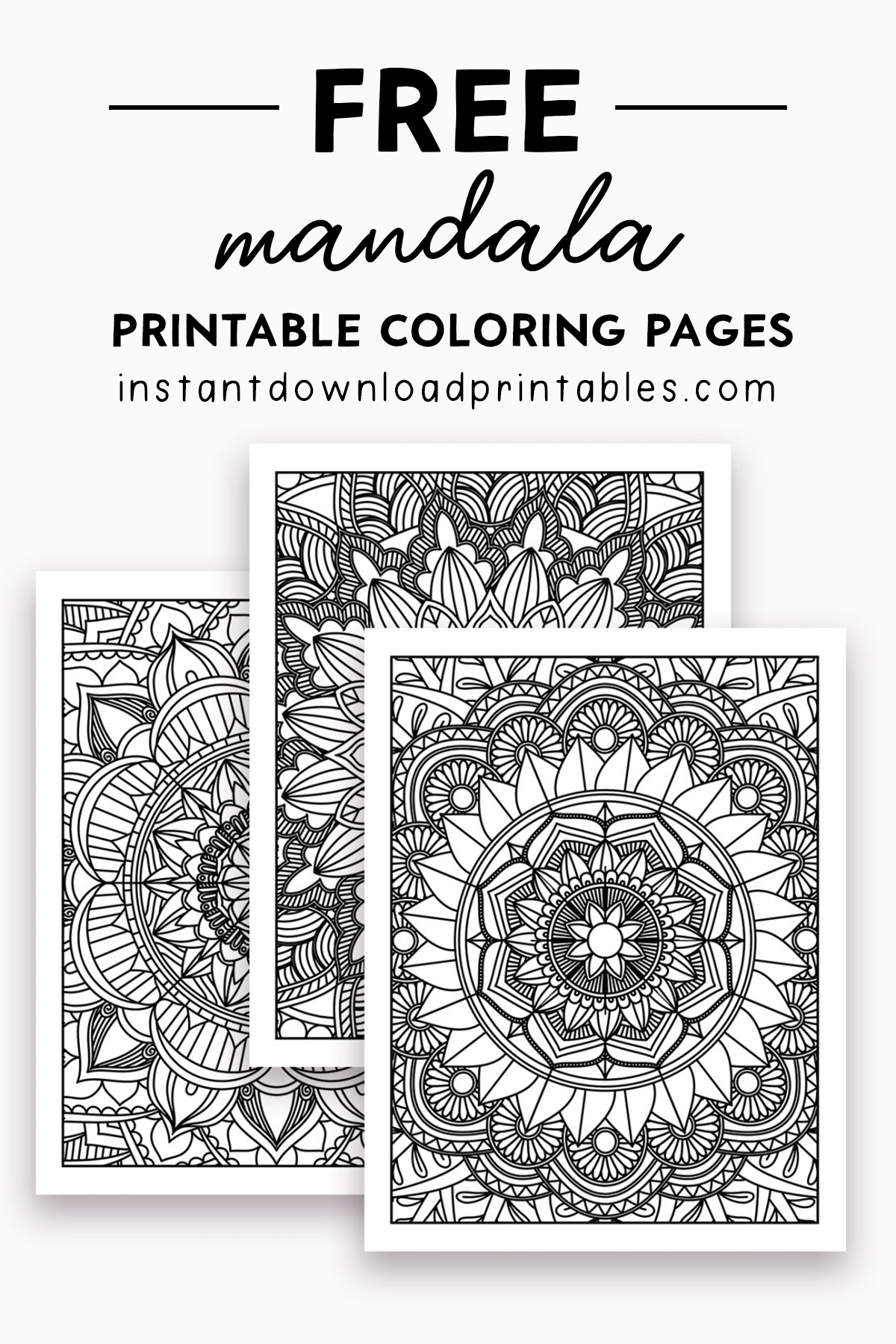 Free mandala coloring pages intricate stress relief