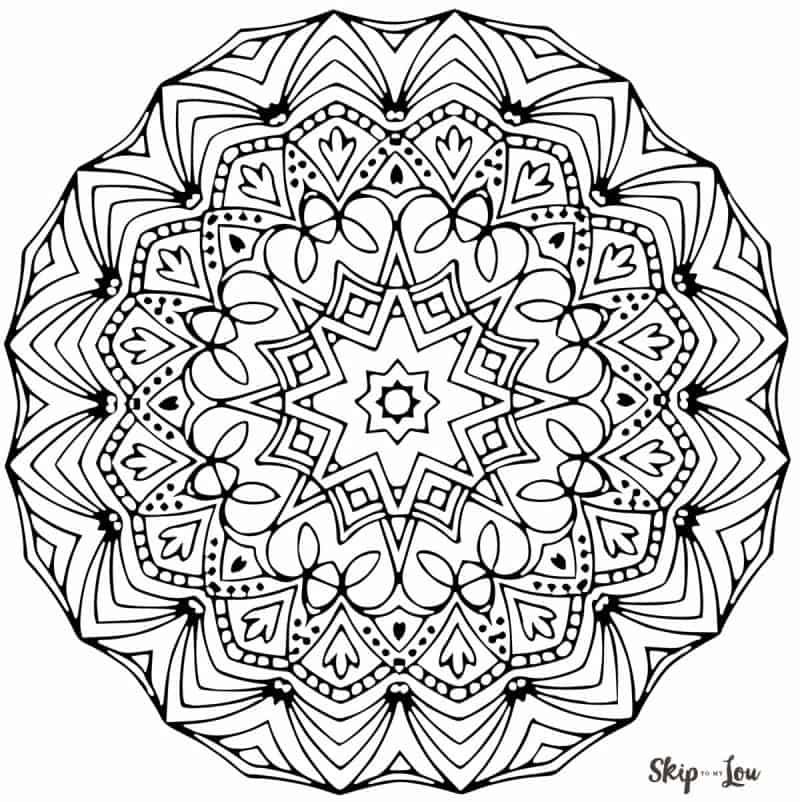 Color your stress away with mandala coloring pages skip to my lou