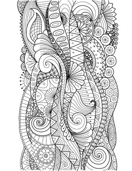 Stress relief coloring pages zen tangle doodle coloring pages tpt