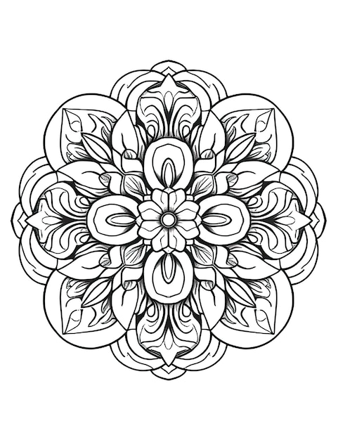 Premium ai image animal mandala coloring pages for stress relief