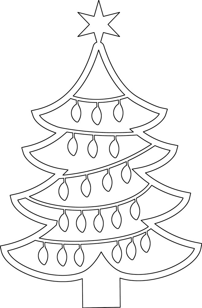 Christmas lights outline templates