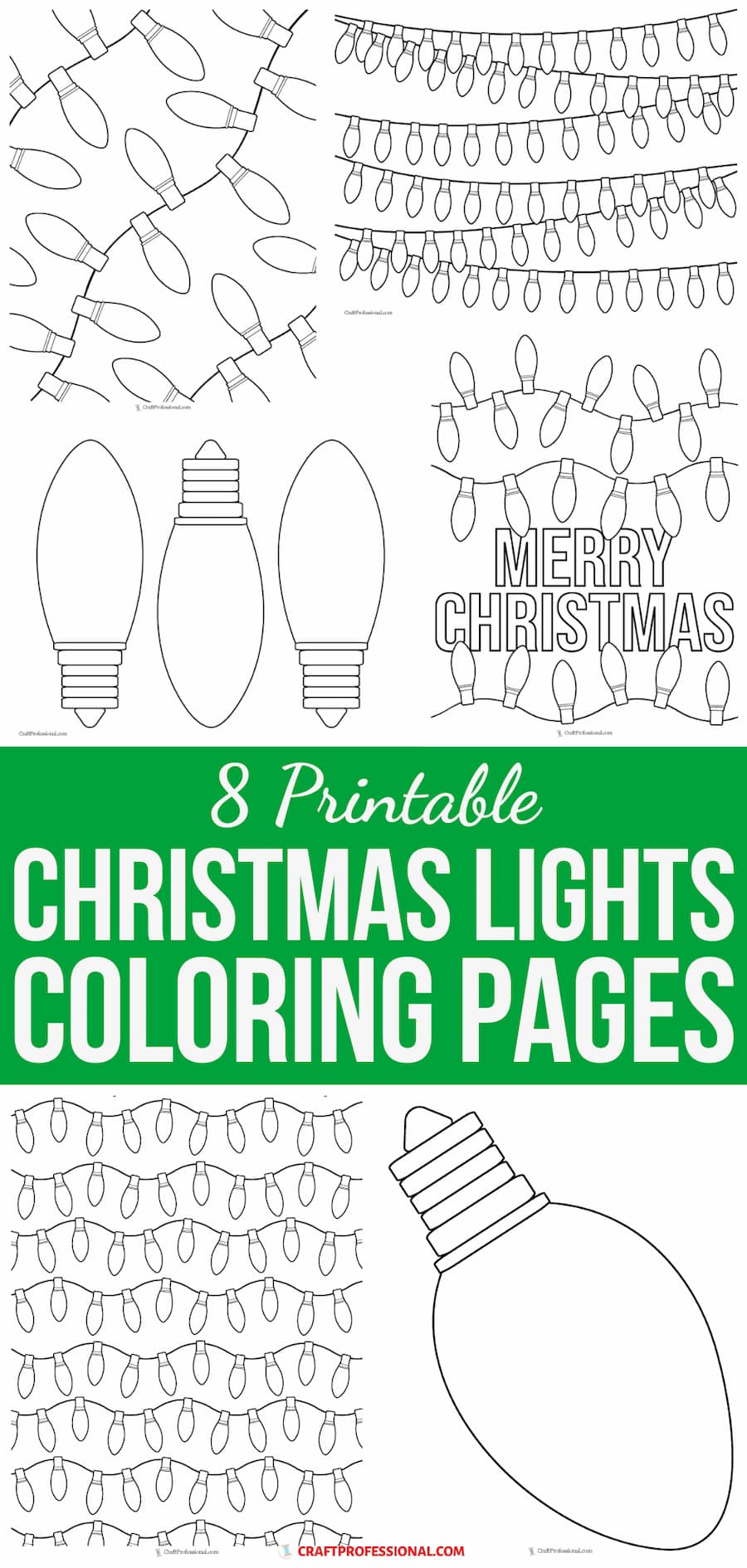 Christmas lights coloring pages