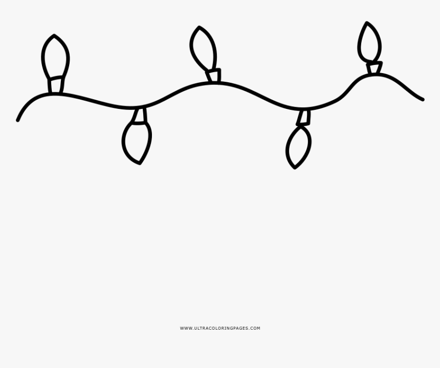 Christmas lights coloring page