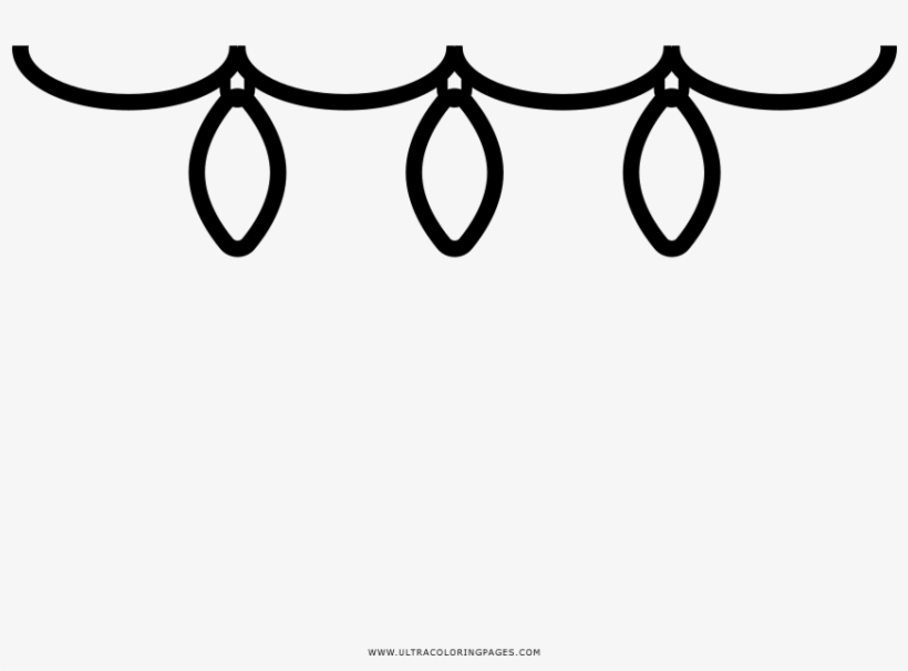 String lights coloring page