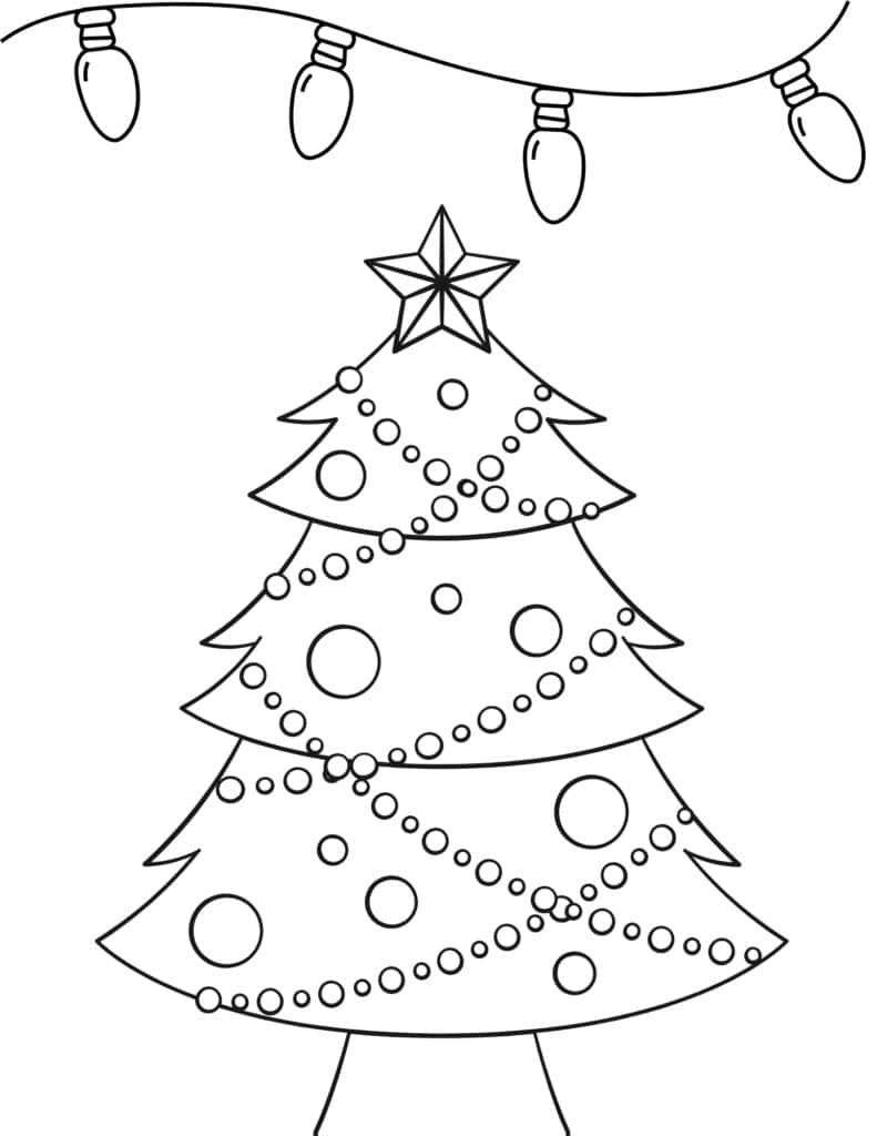 Free printable christmas tree coloring pages