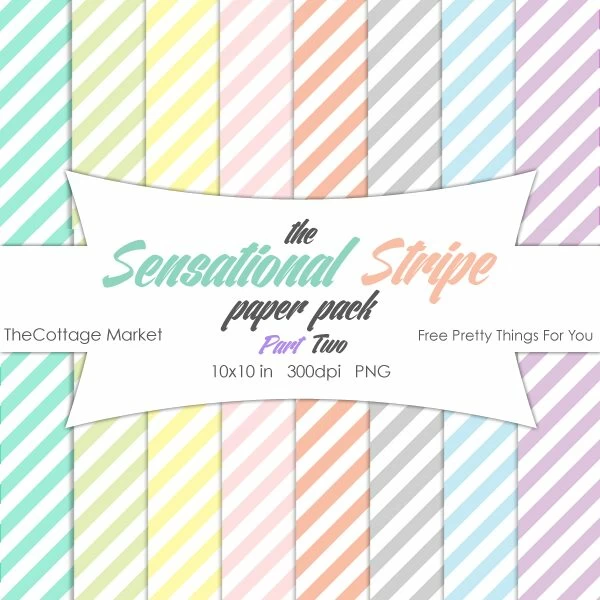 Free stripe digital scrapbooking paper