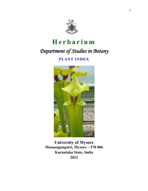 To view download herbarium plant index detils