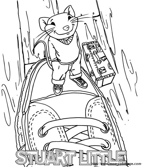 Coloring stuart little page stuart little to print out or color online