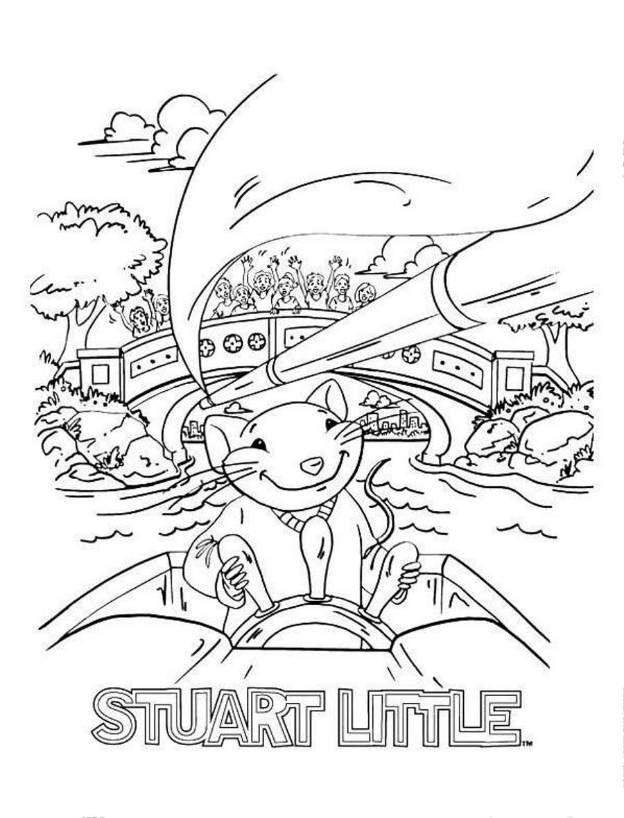 Stuart little the sailor coloring page coloringplus coloring pages stuart little cool coloring pages