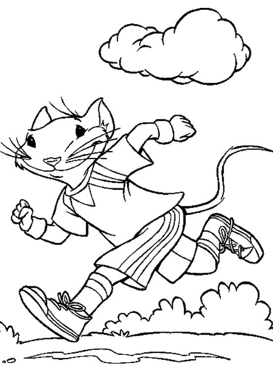 Exercise coloring pages for kids