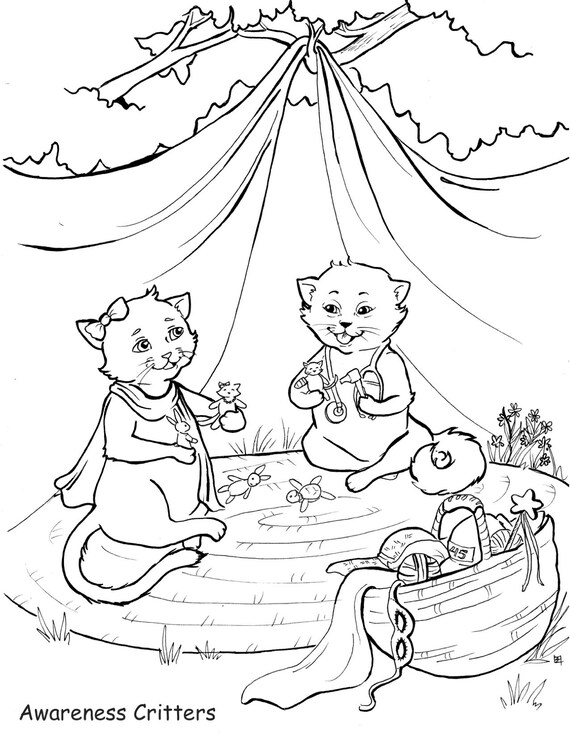 Awareness critters down syndrome coloring page