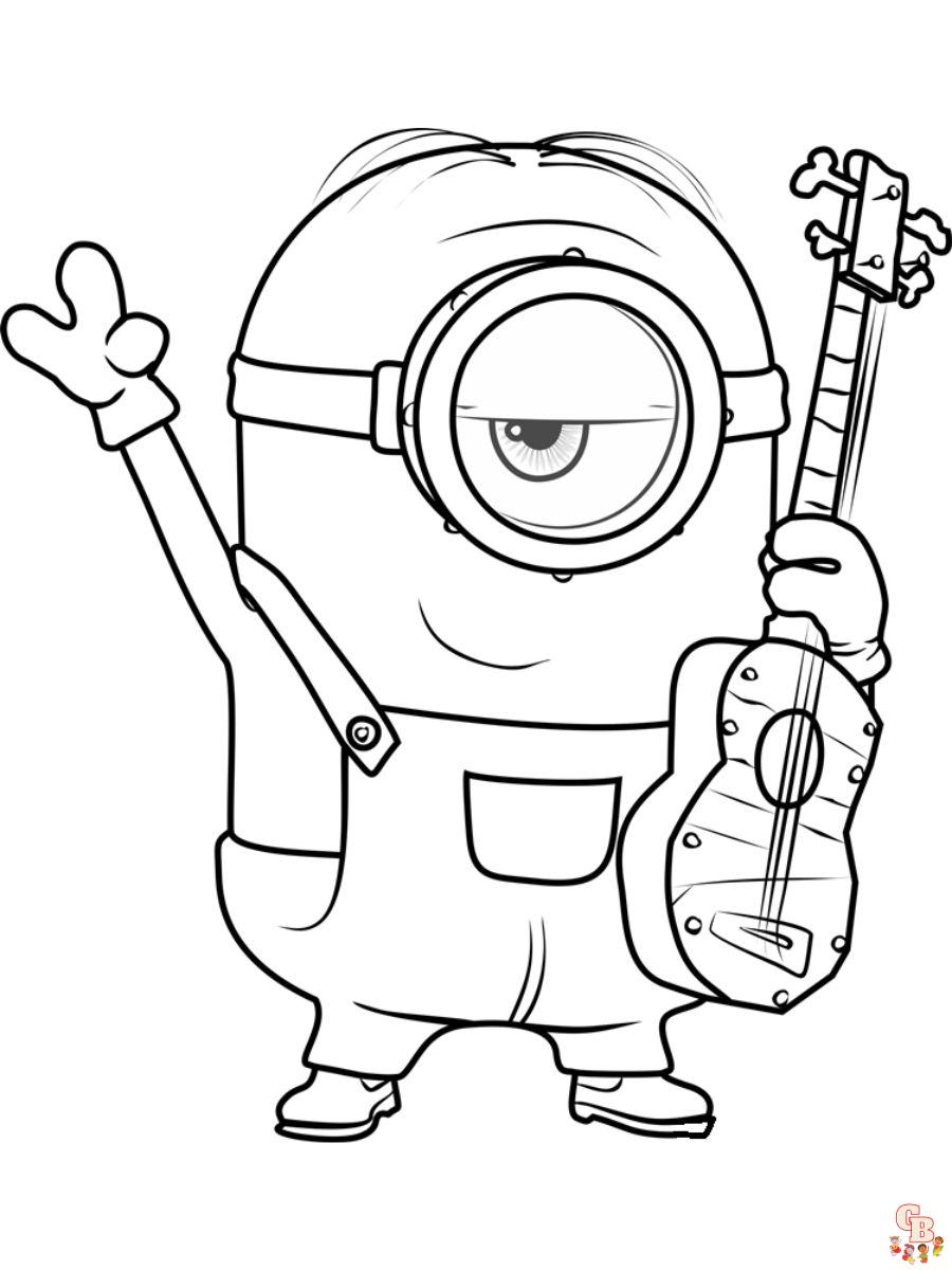 Minions coloring pages free printable sheets for kids