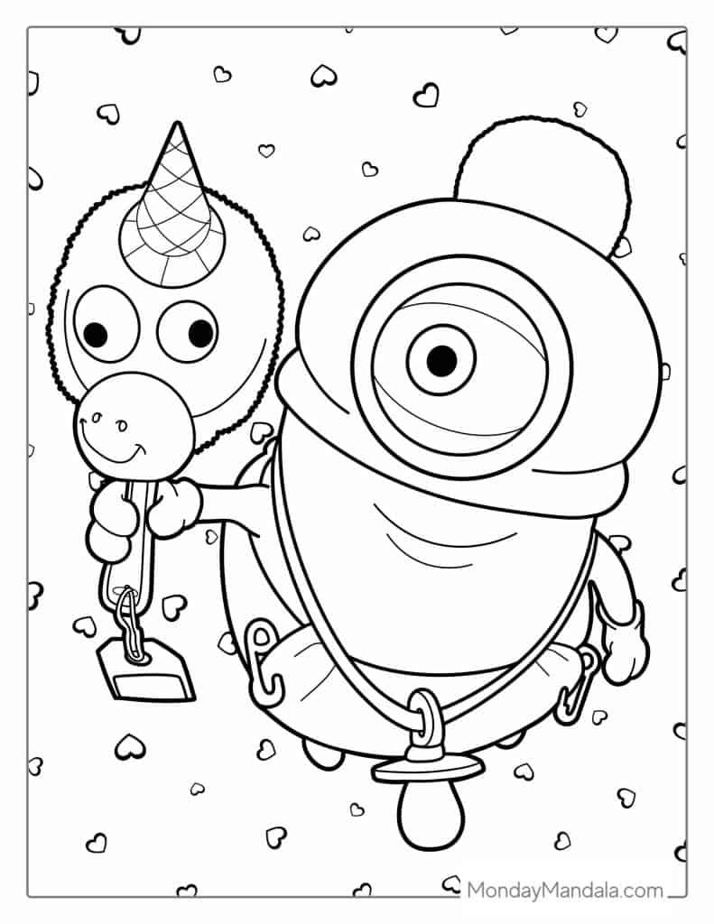 Minion coloring pages free pdf printables