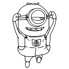 Cute minions coloring pages for your toddler