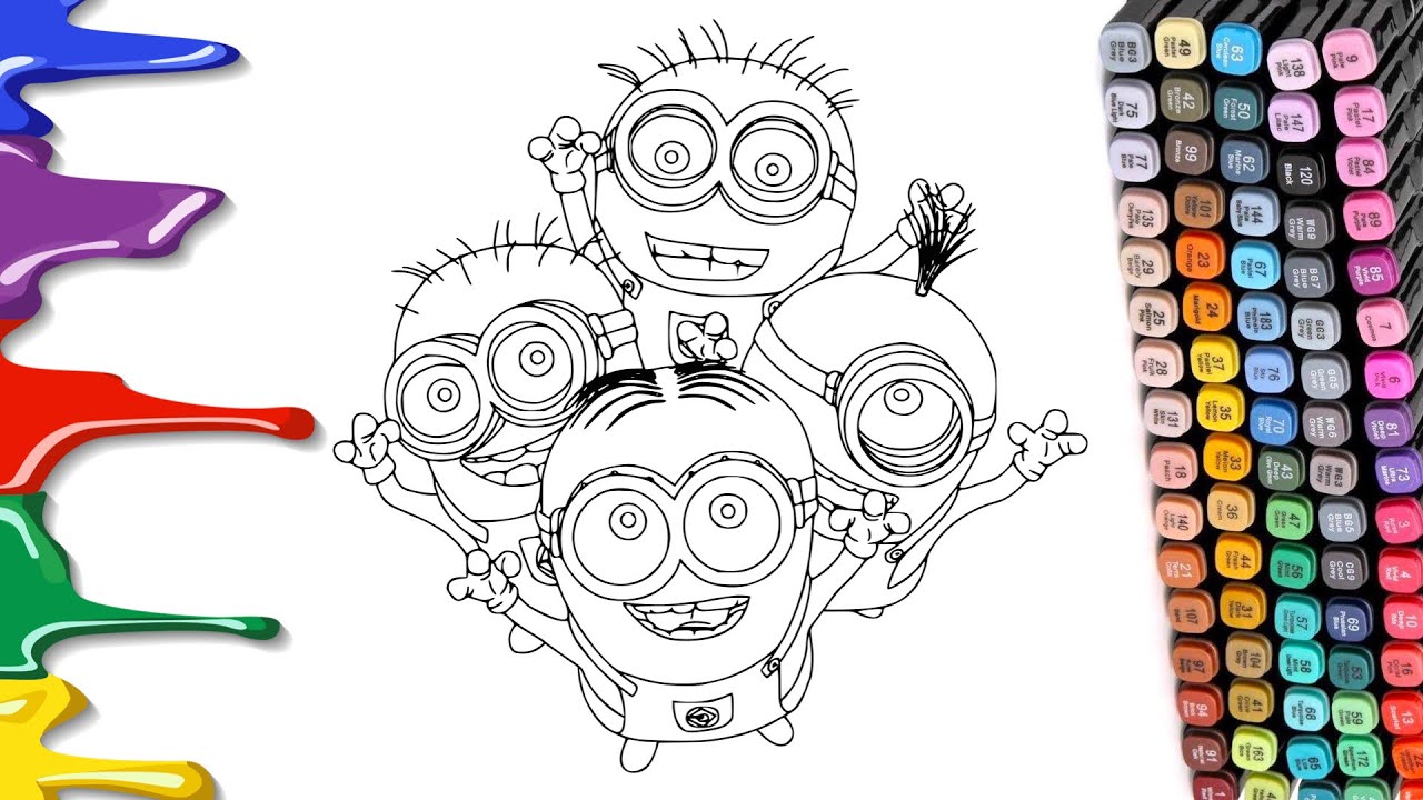 Minions coloring pages coloring for kids