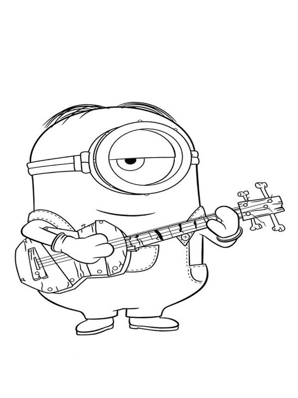 Stuart the minion coloring page