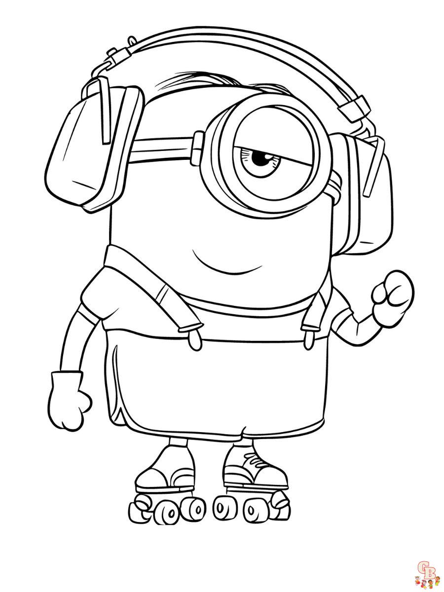 Minions coloring pages free printable sheets for kids