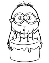 Minions coloring page with bob stuart kevin