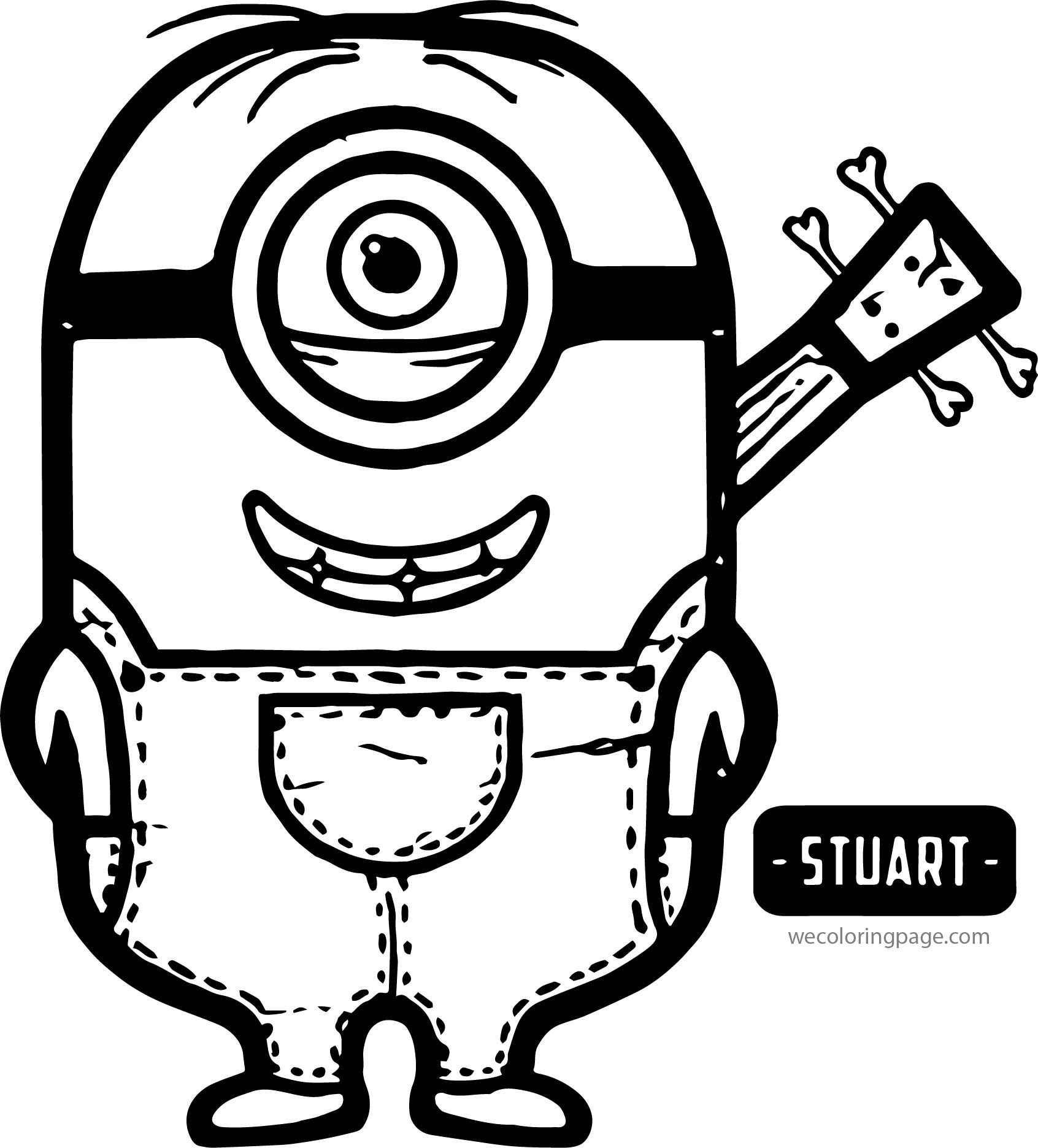 Stuart minions coloring page