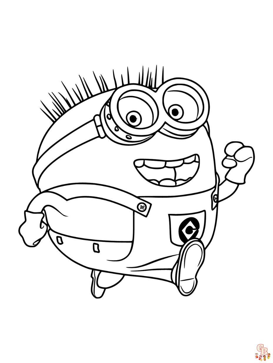 Minions coloring pages free printable sheets for kids