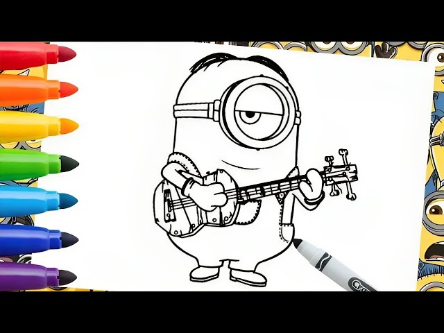 Coloring a minion fun coloring pages for kids